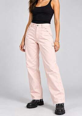 Stan Ray Women’s Pink Painter Carpenter Pants Straight Leg High Rise 28x28